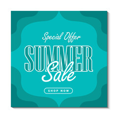 special offer summer sale banner vector design