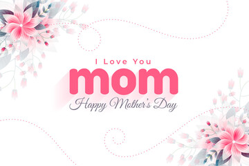 Happy Mothers Day Love Greeting Background