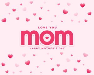 Love You Mom Mothers Day Heart Greeting