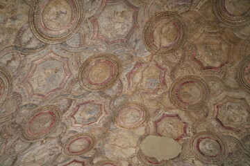 Fototapeta na wymiar Wall mosaic in Pompeii, Italy 