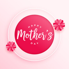 Happy Mothers Day Flower Card Design