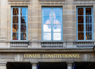 French Constitutional Council (Conseil Constitutionnel) located in the Palais Royal - Paris, France