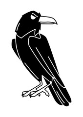 Obraz premium Magic evil raven. Mystic, alchemy, spirituality, tattoo art.