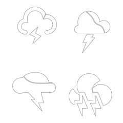 Set simple icon cloud