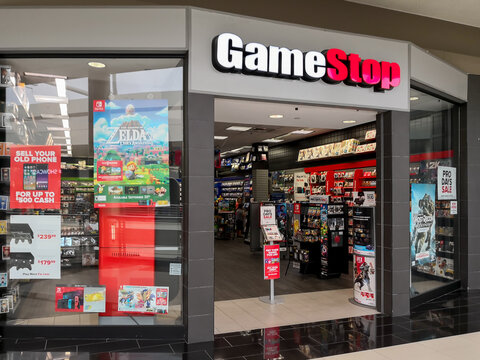 Buffalo, New York, USA- September 22, 2019: GameStop store in Buffalo, New York, USA. GameStop is an American video game, consumer electronics and gaming merchandise retailer.