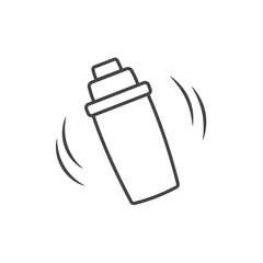 Vector shaker icon for athletl on white isolated background.