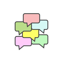 Speech bubble icon on white isolated background.