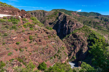 Gorges de Daluis or Chocolate canyon in Provence-Alpes, France.