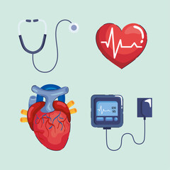 four hypertension icons