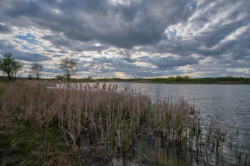 clouds over the lake