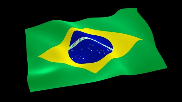 ブラジル国旗　ループ　QTアルファ付き