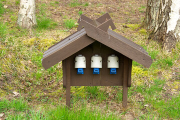 A place to connect the caravan to electricity.