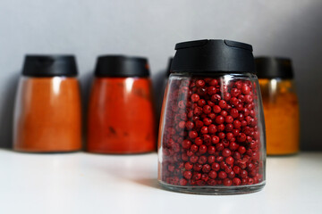 Fragrant spices in jars