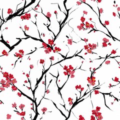Sakura Seamless pattern. Vector floral background