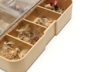 ケースに入れた毛バリ