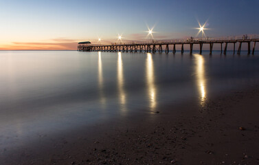 Fototapeta na wymiar Sunset in Henley Beach, Adelaide South Australia
