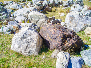 A closeup picture of rocks