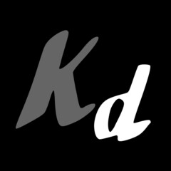 Kd initial handwritten logo for identity