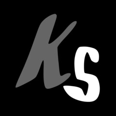 Ks initial handwritten logo for identity