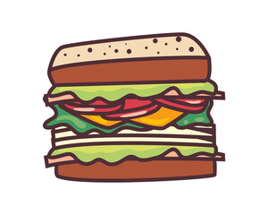 hamburger food icon