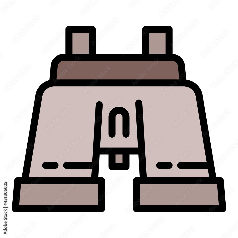 Poster Scope binoculars icon. Outline Scope binoculars vector icon for web design isolated on white background