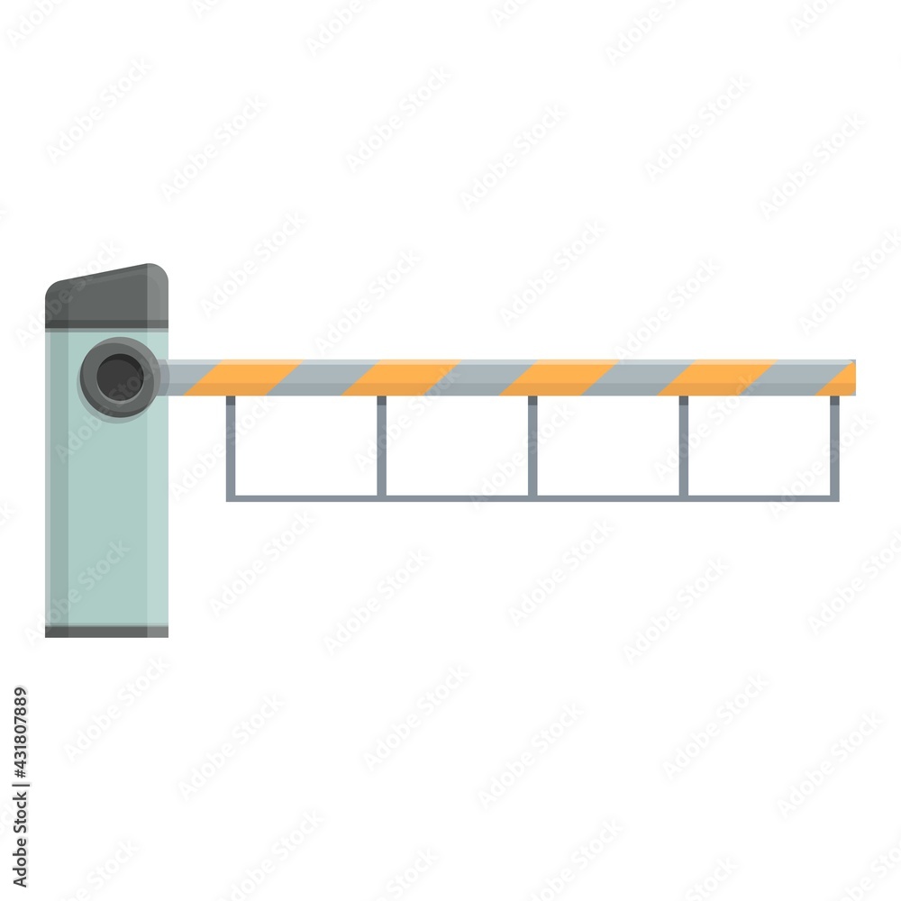 Poster automatic barrier icon. cartoon and flat of automatic barrier vector icon for web design isolated on
