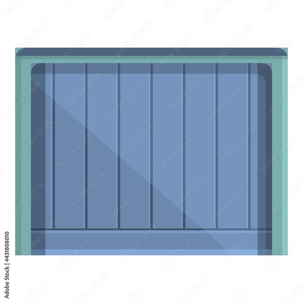 Poster automatic gate system icon. cartoon and flat of automatic gate system vector icon for web design iso