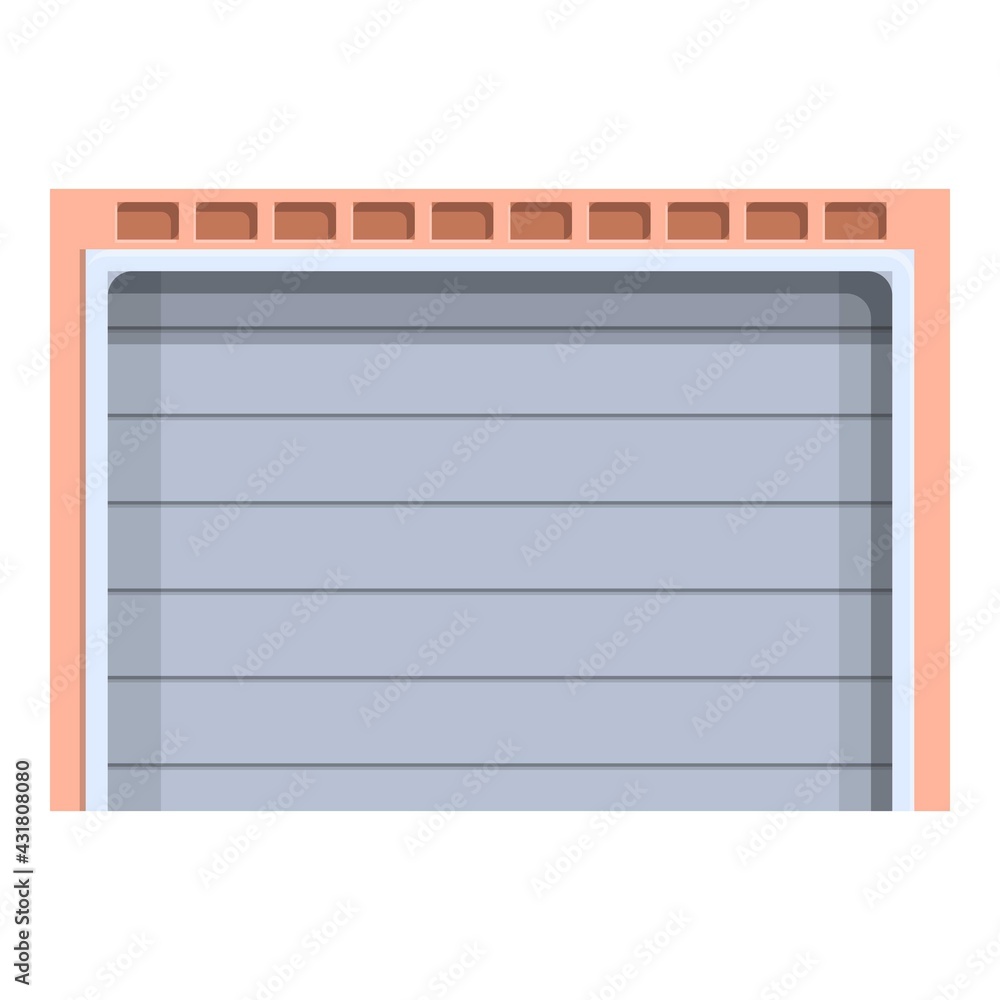 Poster garage smart gate icon. cartoon and flat of garage smart gate vector icon for web design isolated on