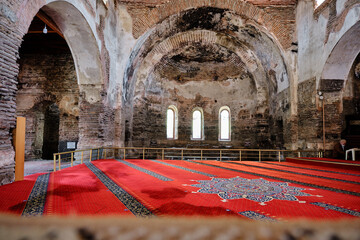 28.4.2021. iznik (Nicea). Bursa. Turkey. inside the hagia sophia mosque in iznik. Architectural...