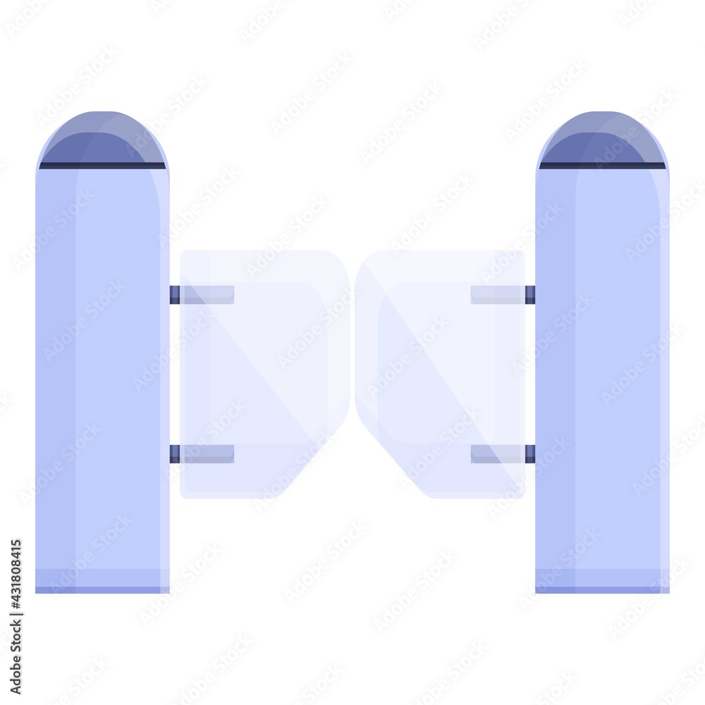 Poster check automatic gate icon. cartoon and flat of check automatic gate vector icon for web design isola