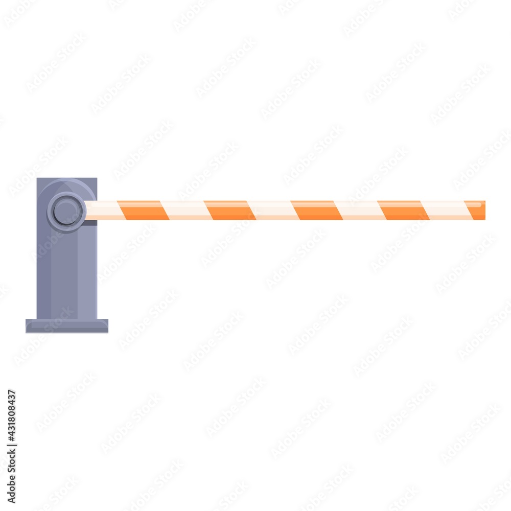 Poster automatic gate barrier icon. cartoon and flat of automatic gate barrier vector icon for web design i