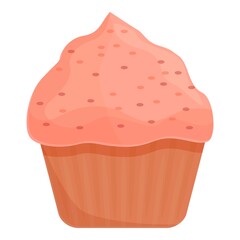 Candy muffin icon. Cartoon and flat of Candy muffin vector icon for web design isolated on white background