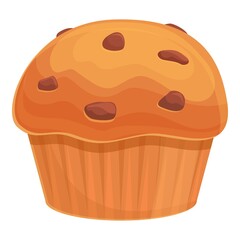 Topping muffin icon. Cartoon and flat of Topping muffin vector icon for web design isolated on white background