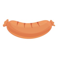 Grill sausage icon. Cartoon and flat of Grill sausage vector icon for web design isolated on white background