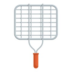 Barbecue net icon. Cartoon and flat of Barbecue net vector icon for web design isolated on white background
