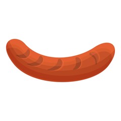 Roasted sausage icon. Cartoon and flat of Roasted sausage vector icon for web design isolated on white background