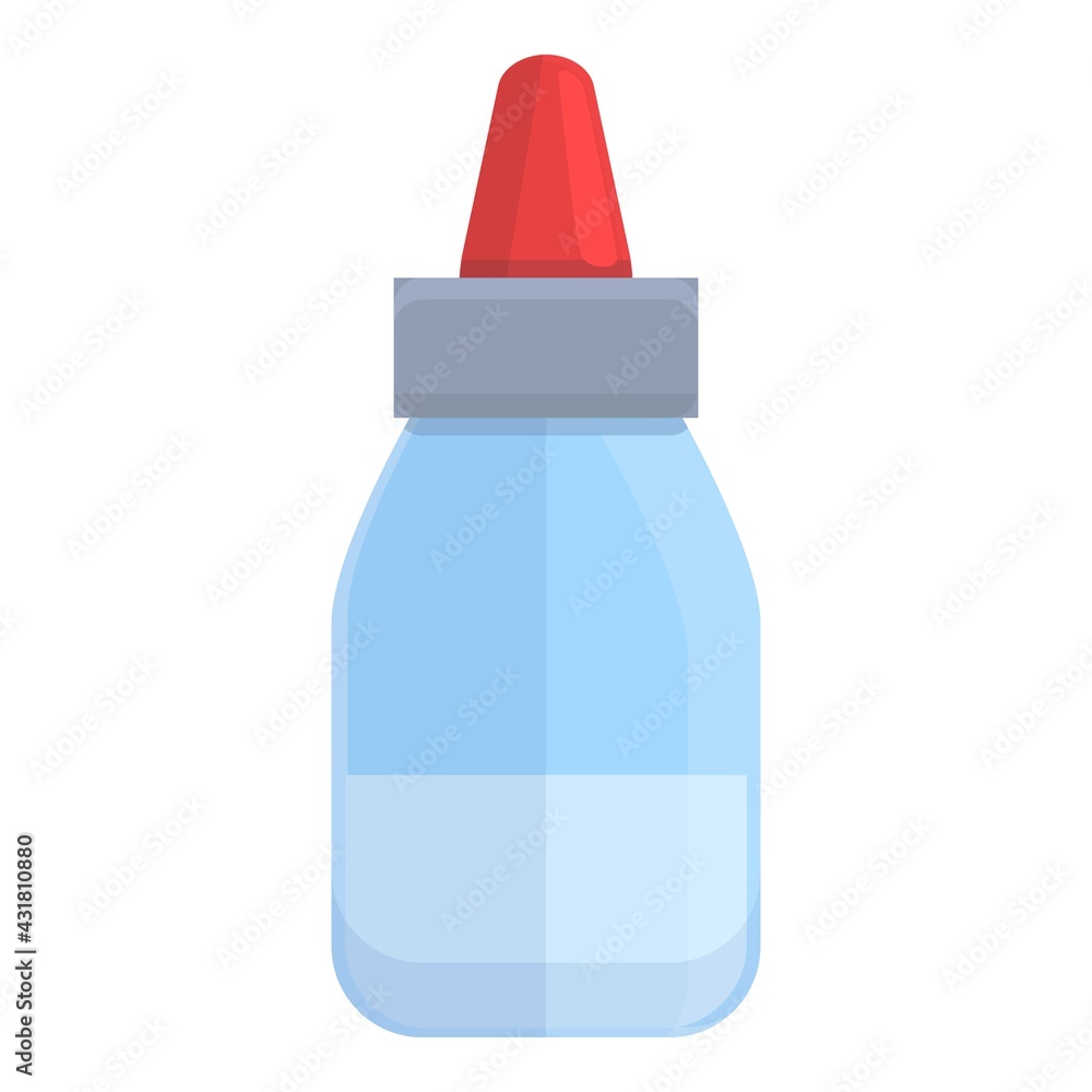 Poster test medical solution icon. cartoon and flat of test medical solution vector icon for web design iso