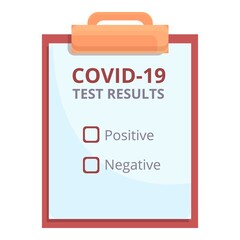Medical covid result icon. Cartoon and flat of Medical covid result vector icon for web design isolated on white background