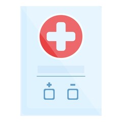 Medical result icon. Cartoon and flat of Medical result vector icon for web design isolated on white background