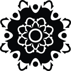 Mandala icons, decorations or flowers for various purposes