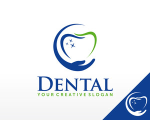 Dental Care logo design vector