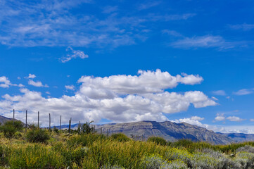landscape with mountains and sky