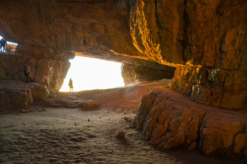 szelim cave at sunset, hungarian cave interior in Tatabanya 