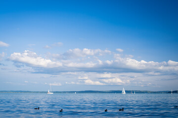 sailing ship on Balaton, Sailing on lake Balaton, Boat on a lake