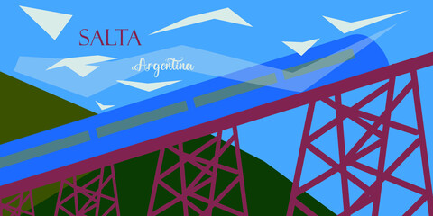 Illustration of the Province of Salta, Argentina, with its name in Spanish.