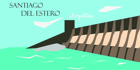 Illustration of the Province of Santiago del Estero, Argentina, with its name in Spanish.