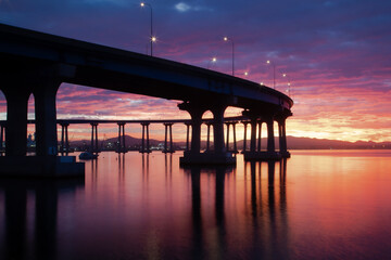 Fototapeta premium Sunset Bridge