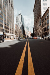 street view New York City road yellow 