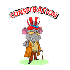 Rats tell Conspiracy theorists and the new world order with an arrogant face