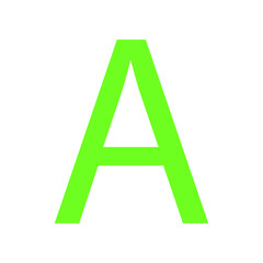 LETTER A SIMPLE CLIP ART VECTOR ILLUSTRATION